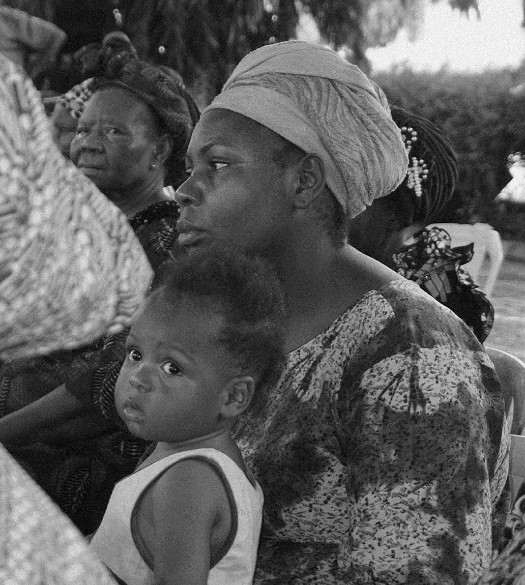 A Ziora Foundation clinician with a community member during an outreach in Ghana